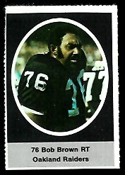 1972 Sunoco Stamps      462     Bob Brown OT